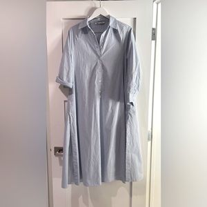 Flow state menswear style shirt dress